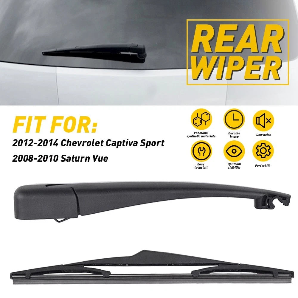 Rear Windshield Wiper Arm Blade V for Chevy Captiva Sport (2012–2014) & Saturn Vue (2008–2010)