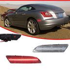 2X LED Clear Lens Rear Side Marker Lights for Chrysler Crossfire (2004–2008)