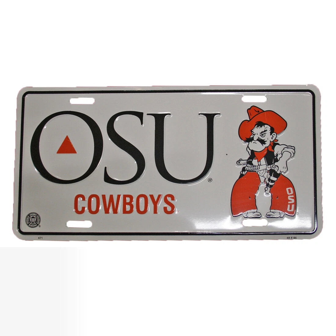 License Plate for OSU Oklahoma State University Cowboys (6 x 12)