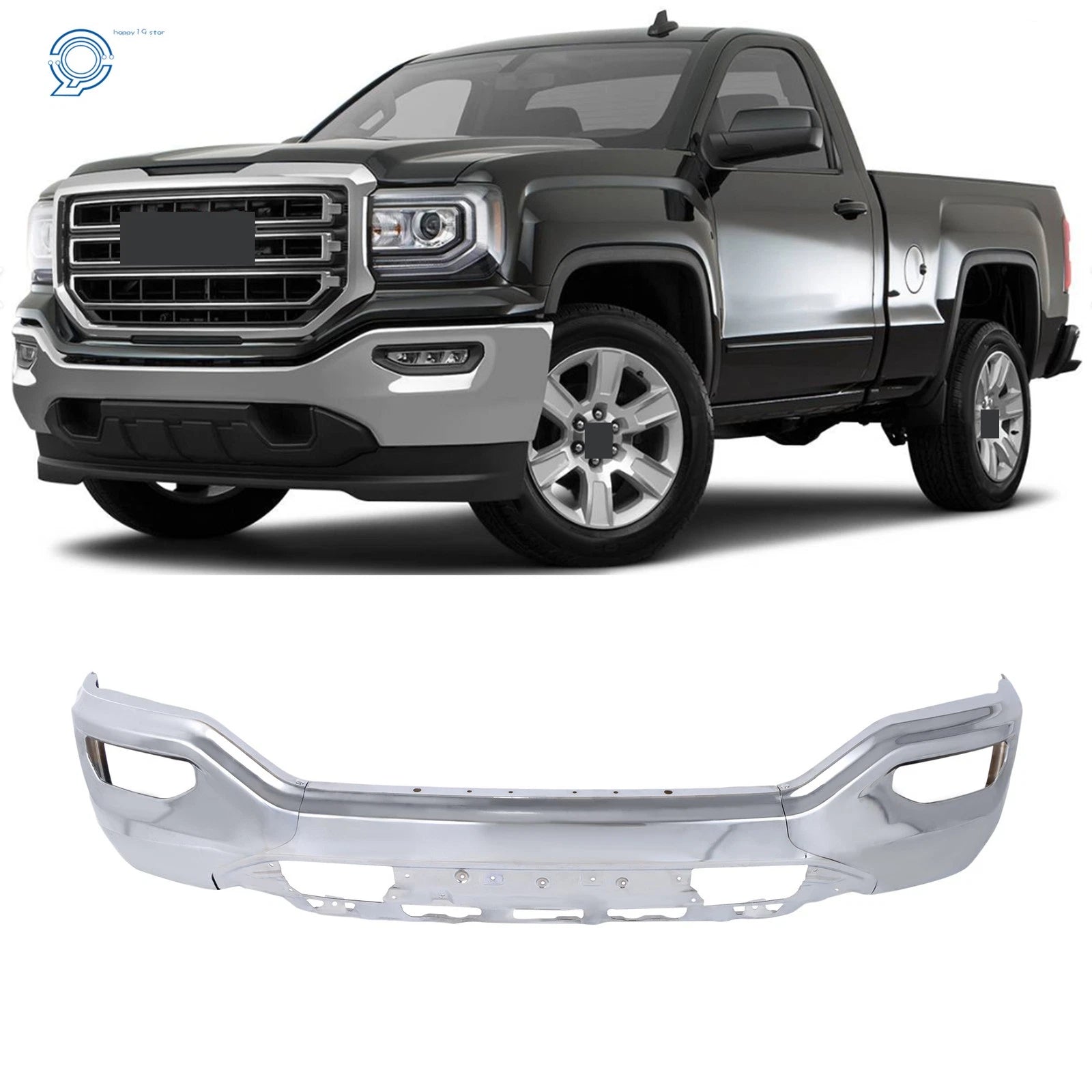 Chrome Front Bumper for GMC Sierra 1500 (2016–2018)