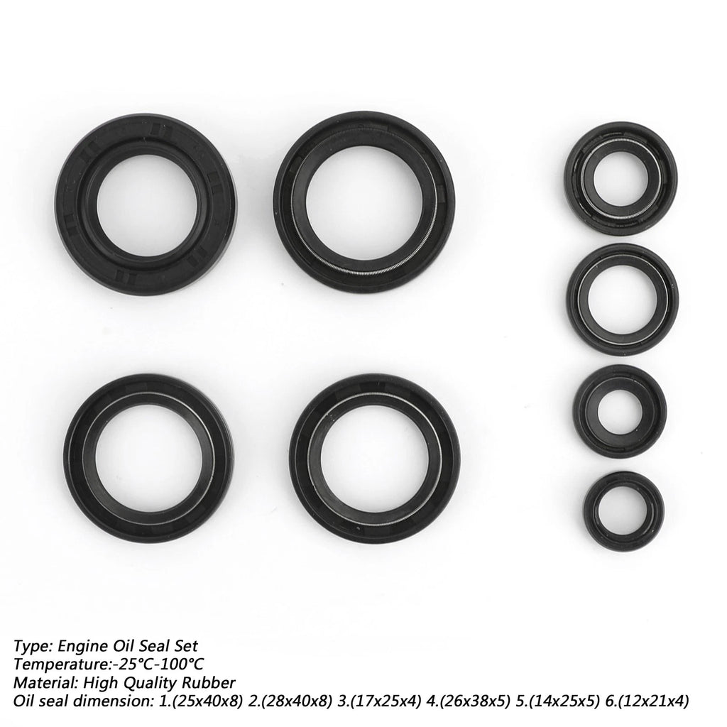 Engine Oil Seal Kit for Yamaha DT125 DT175 MX125 MX175 YZ125 IT175 (1974–1983)