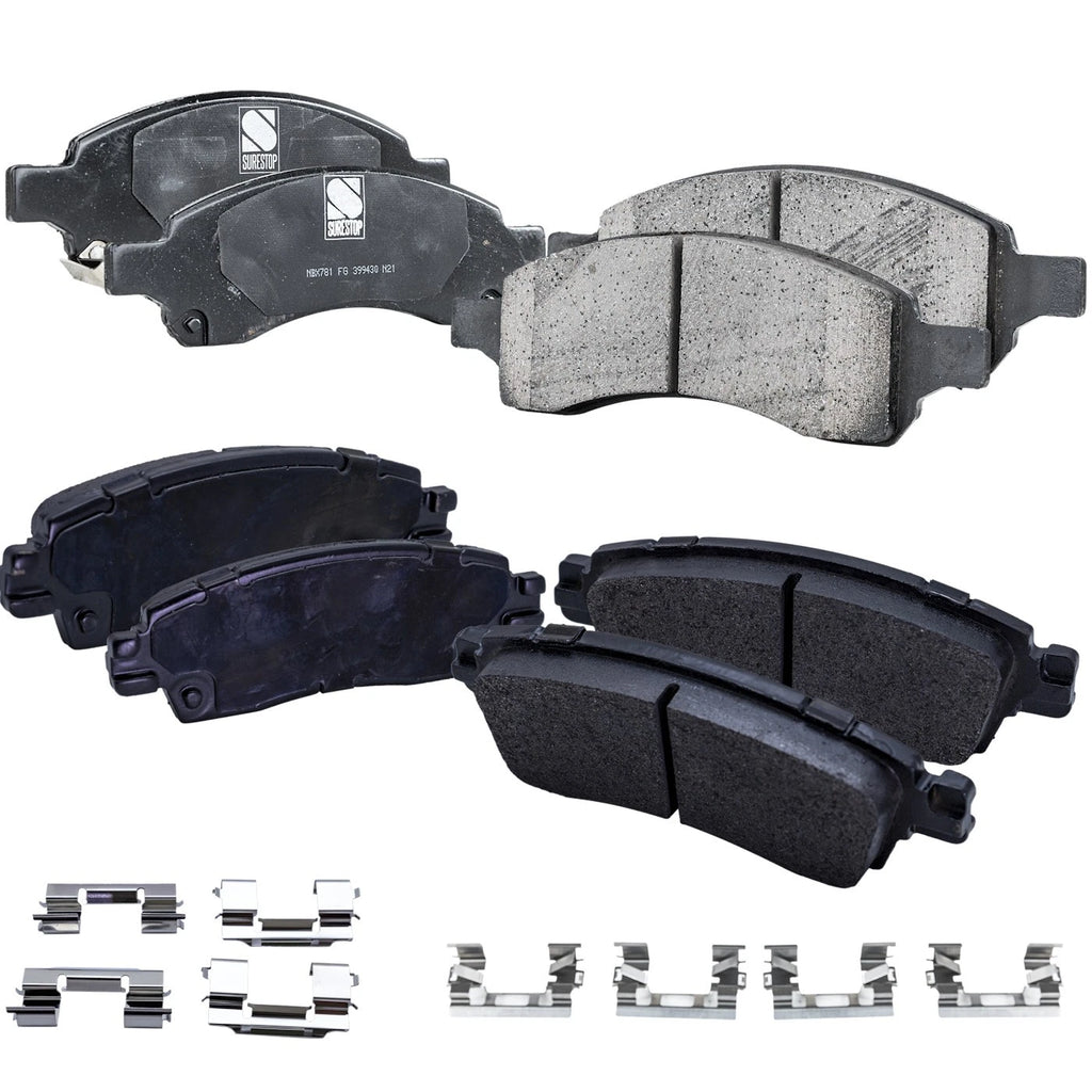 Set of 4 Ceramic Brake Pads for Chevrolet Trailblazer (2006–2009)
