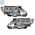 Headlights Pair for Toyota Corolla (2011–2013) Chrome