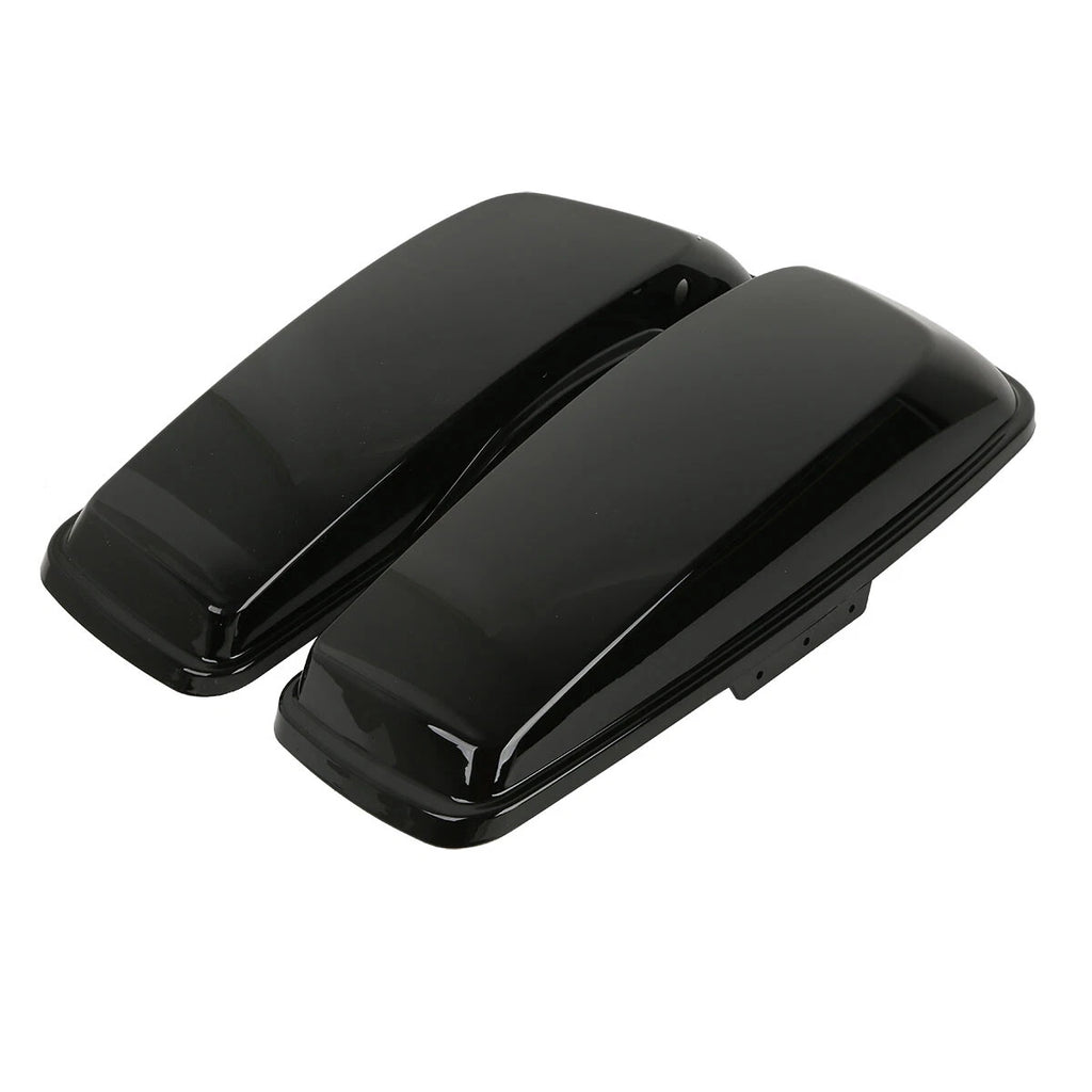 Black Hard Saddlebags Lids for Harley Touring Street Road Glide (2014–2024)