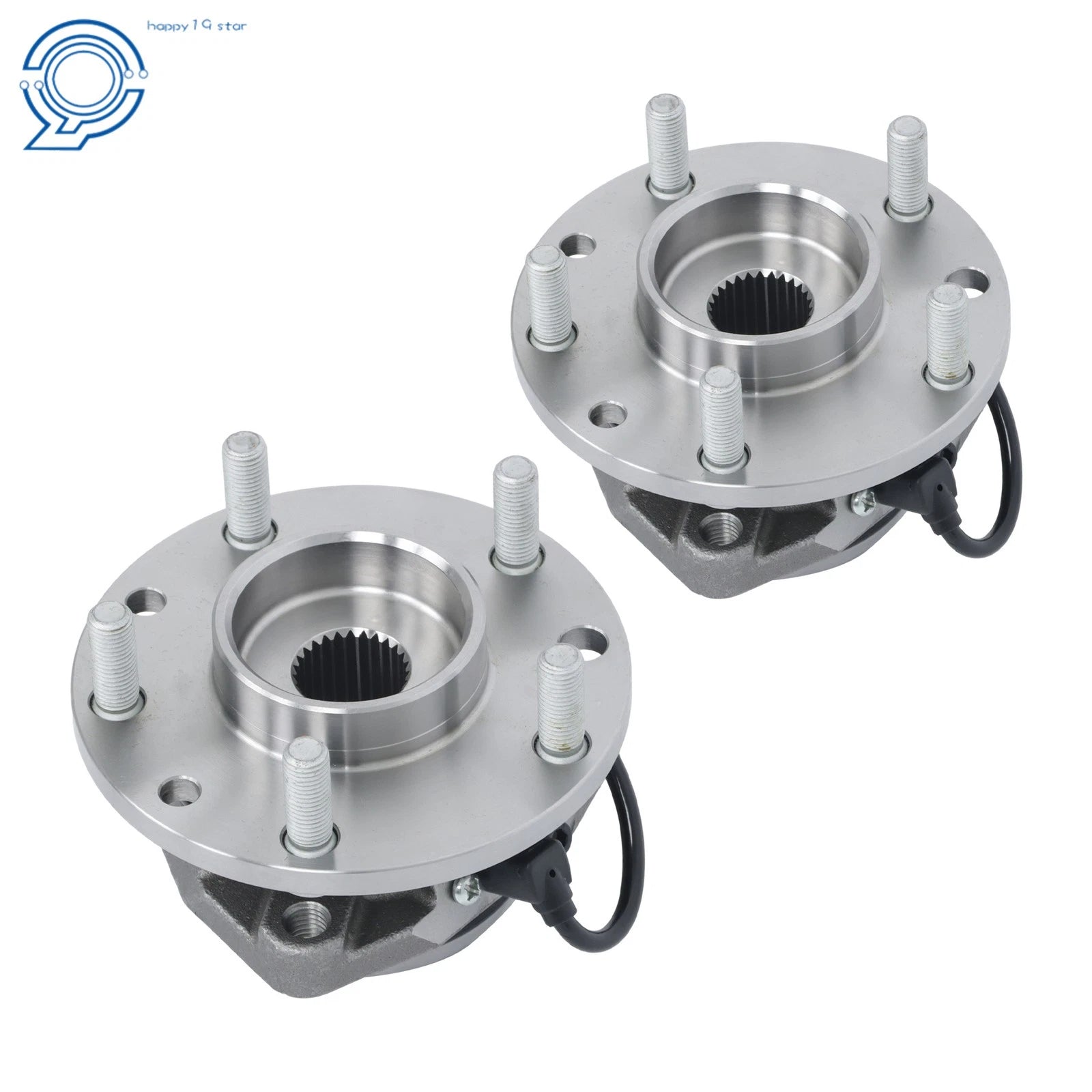 Pair Front Wheel Hub & Bearing for Chevy Blazer S10 GMC Jimmy (1997–2005)