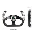 13in Universal U Shape Flat Drift Racing Steering Wheel with Horn Button