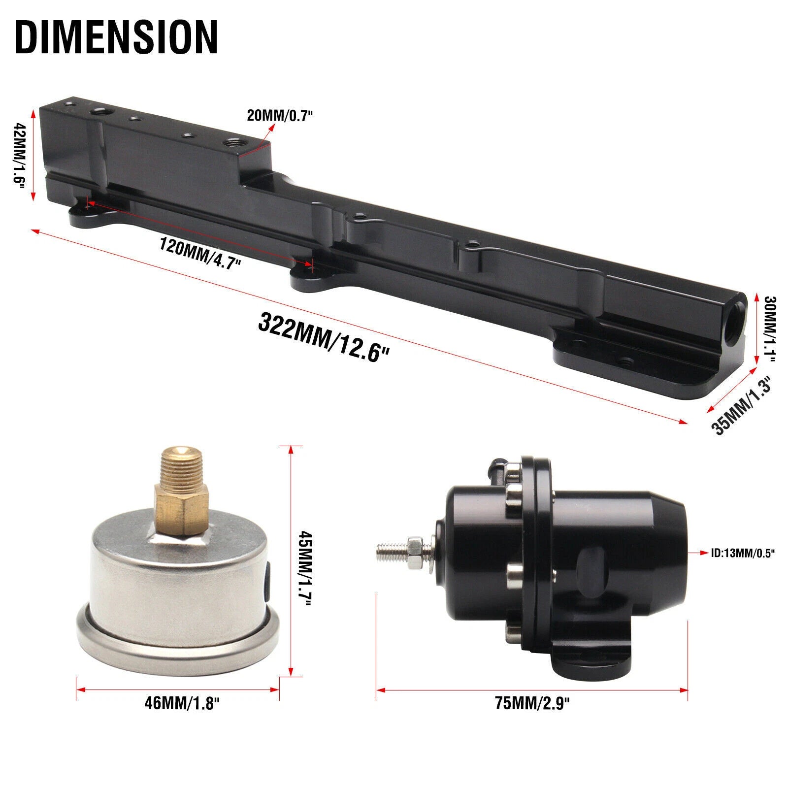Fuel Pressure Regulator & Rail Line Kit for B-Series B16 B18 B20 Si LS GSR