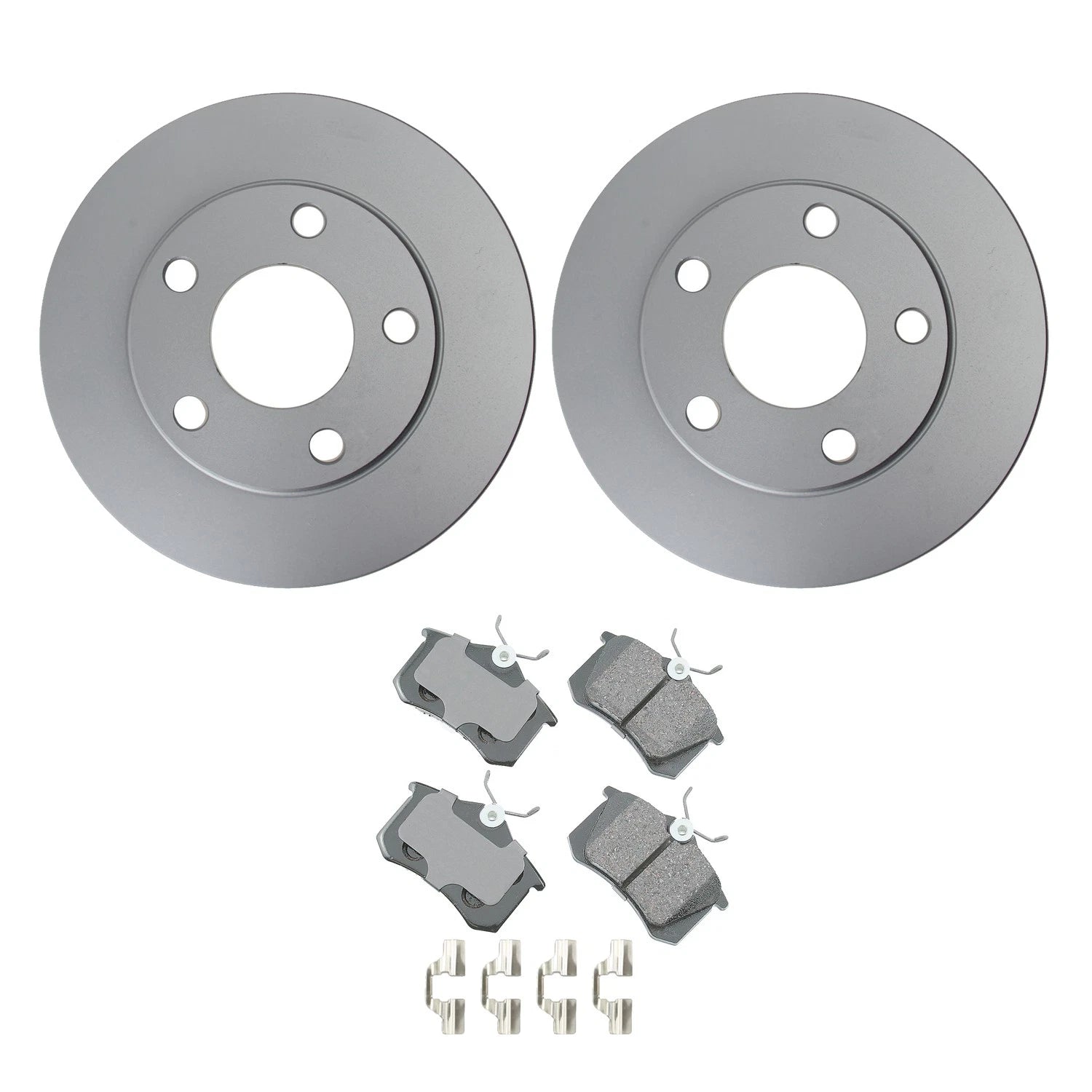 Set of 4 Hella Rear Rotors & Akebono EURO Ceramic Disc Brake Pads for A6 Allroad Quattro