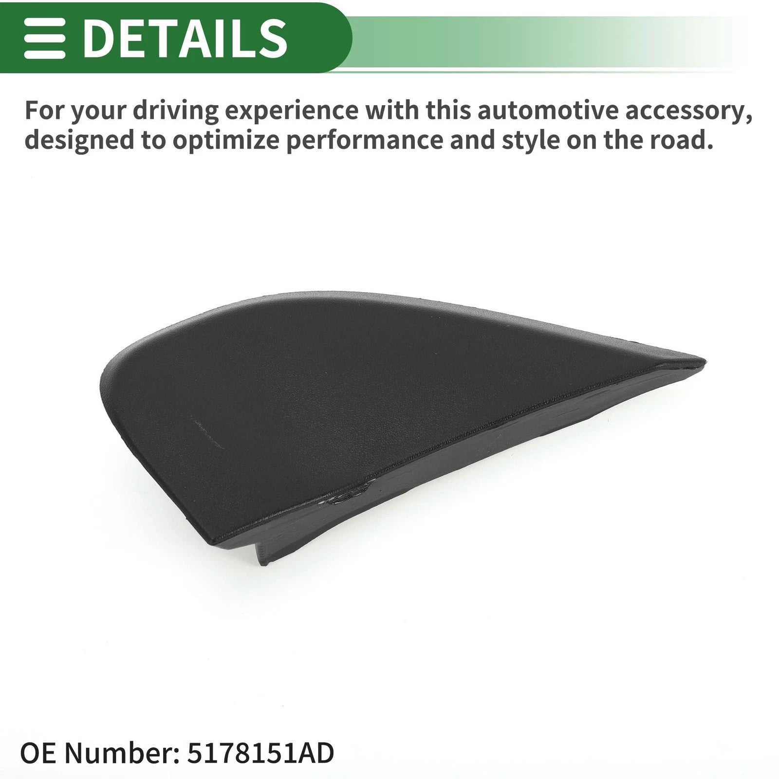 Front Left Side Pillar Corner Triangle Trim for Dodge Journey (2009–2020) No. 5178151AD