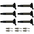 Set of 6 Ignition Coils & Iridium Spark Plugs for Toyota Tacoma (2016–2021)