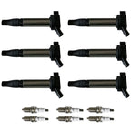 Set of 6 Ignition Coils & Iridium Spark Plugs for Toyota Tacoma (2016–2021)