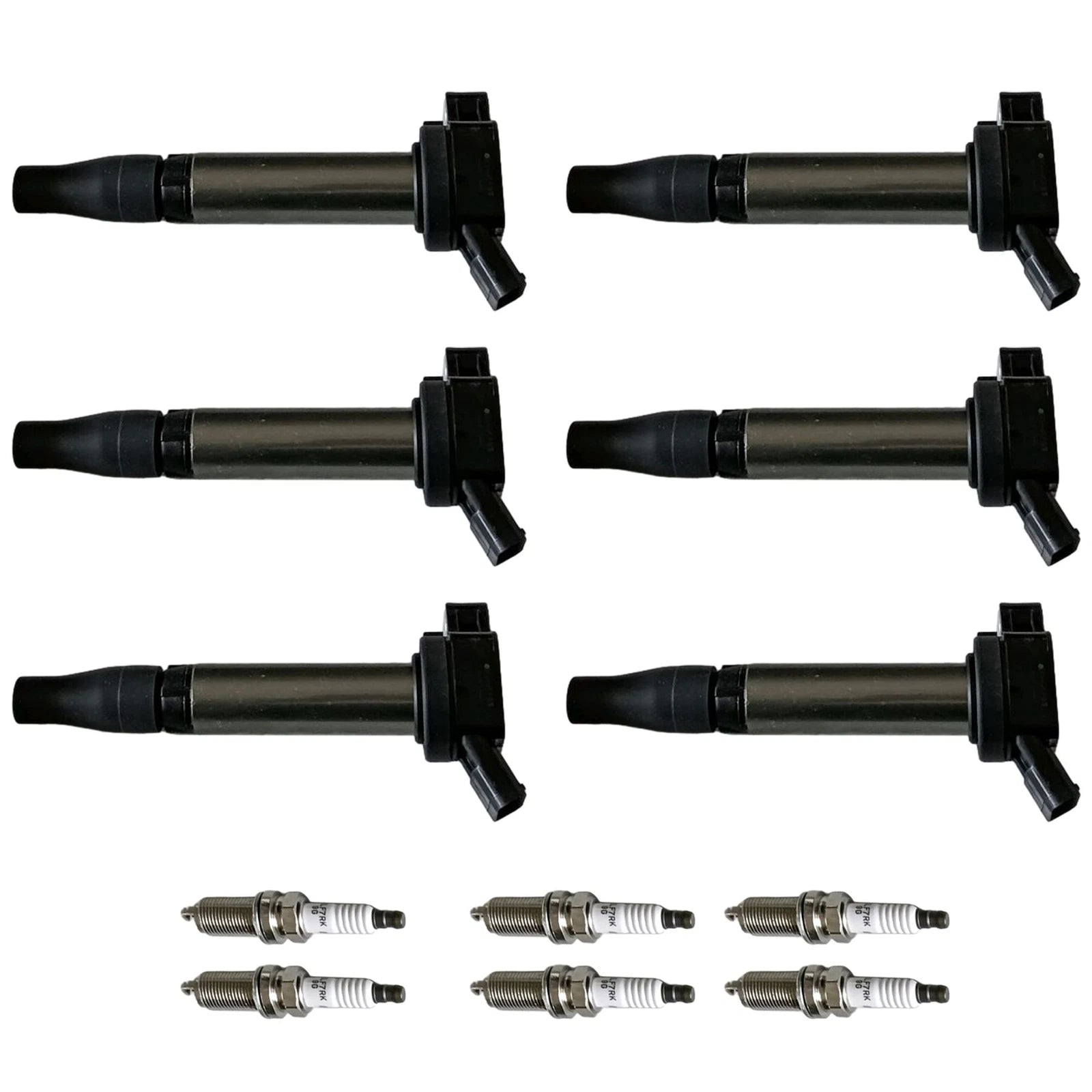 Set of 6 Ignition Coils & Iridium Spark Plugs for Toyota Tacoma (2016–2021)