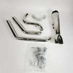 2X Two Brothers Polished 2-Into-1 Exhaust for Harley Softail Low Rider (2022–2024)