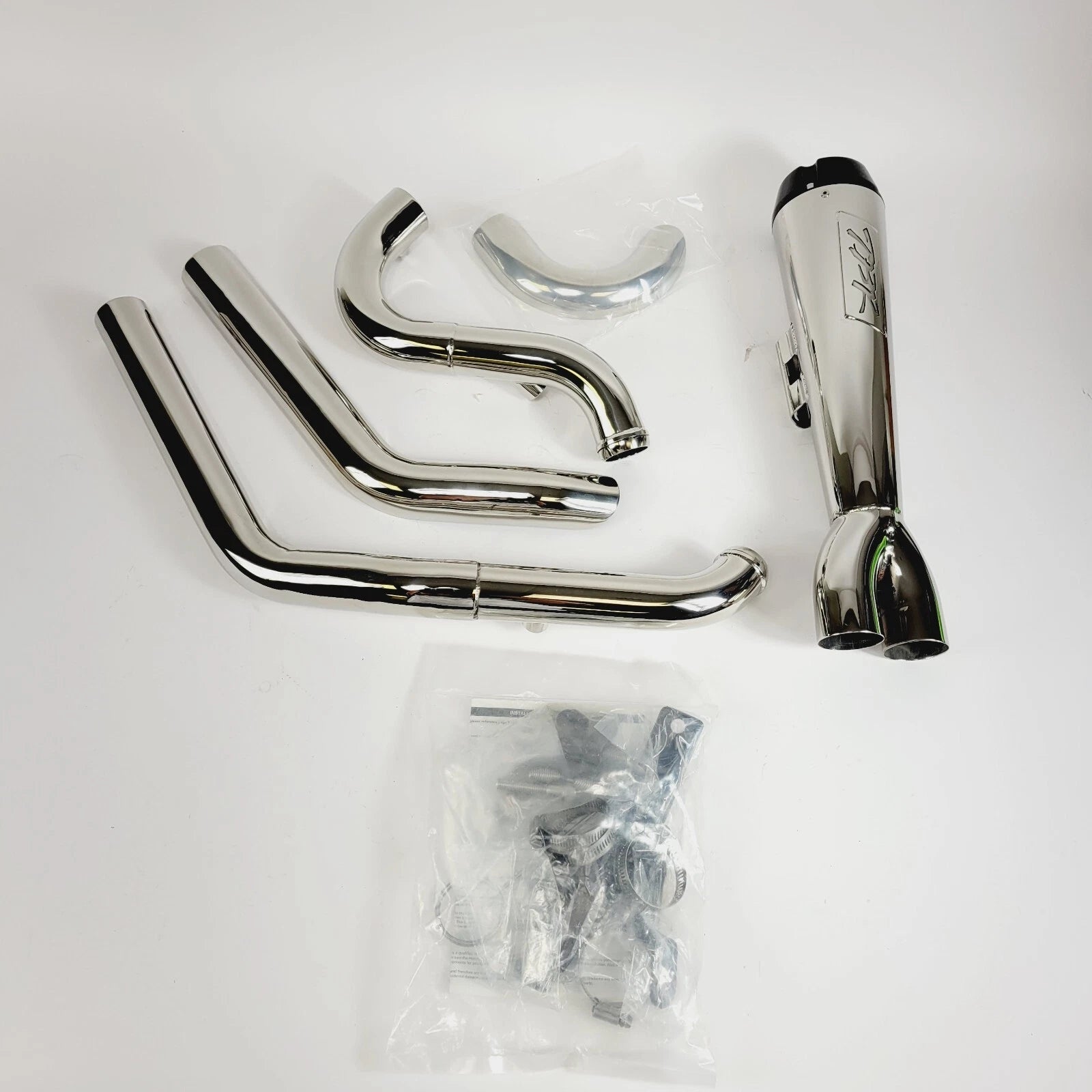 2X Two Brothers Polished 2-Into-1 Exhaust for Harley Softail Low Rider (2022–2024)
