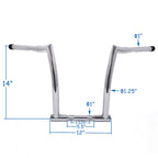 1" Handlebar for Harley Softail FLD FXDB FXDLS FLS FXST (2011–2023)