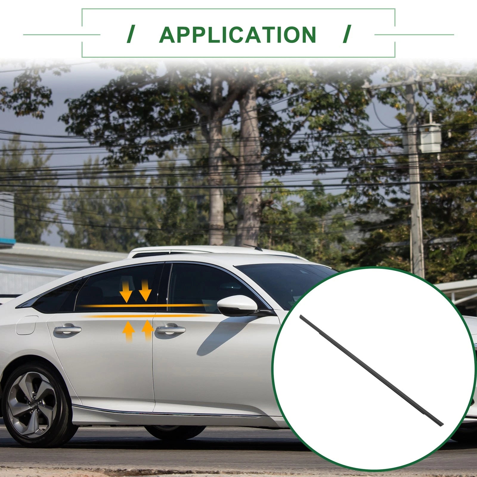 1pc Rear Left Weatherstrip Window Seal No. 72950TVAA01 for Honda Accord (2018–2021)