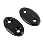 Black mirror delete blanking block off plates for Kawasaki ZX-6R (2003–2004)