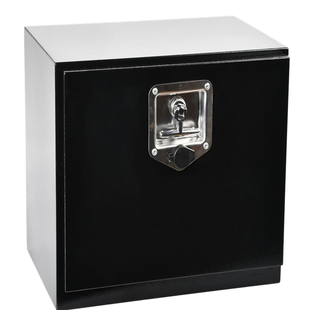 Tool Box for Pickup Truck (18"x12"x14") - Black Steel with Lock & Key