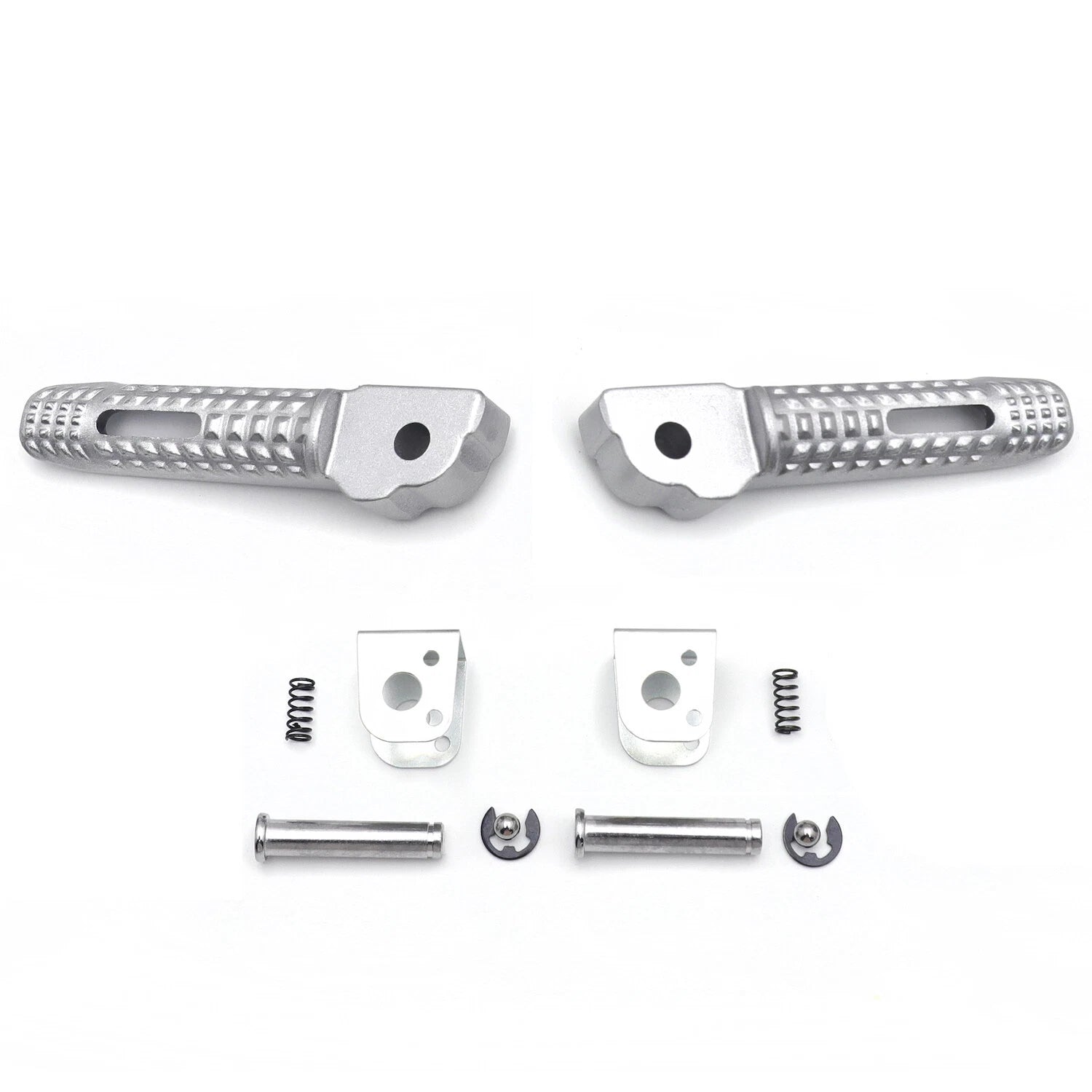 Silver Rear Passenger Foot Pegs for BMW S1000RR (2010–2018)