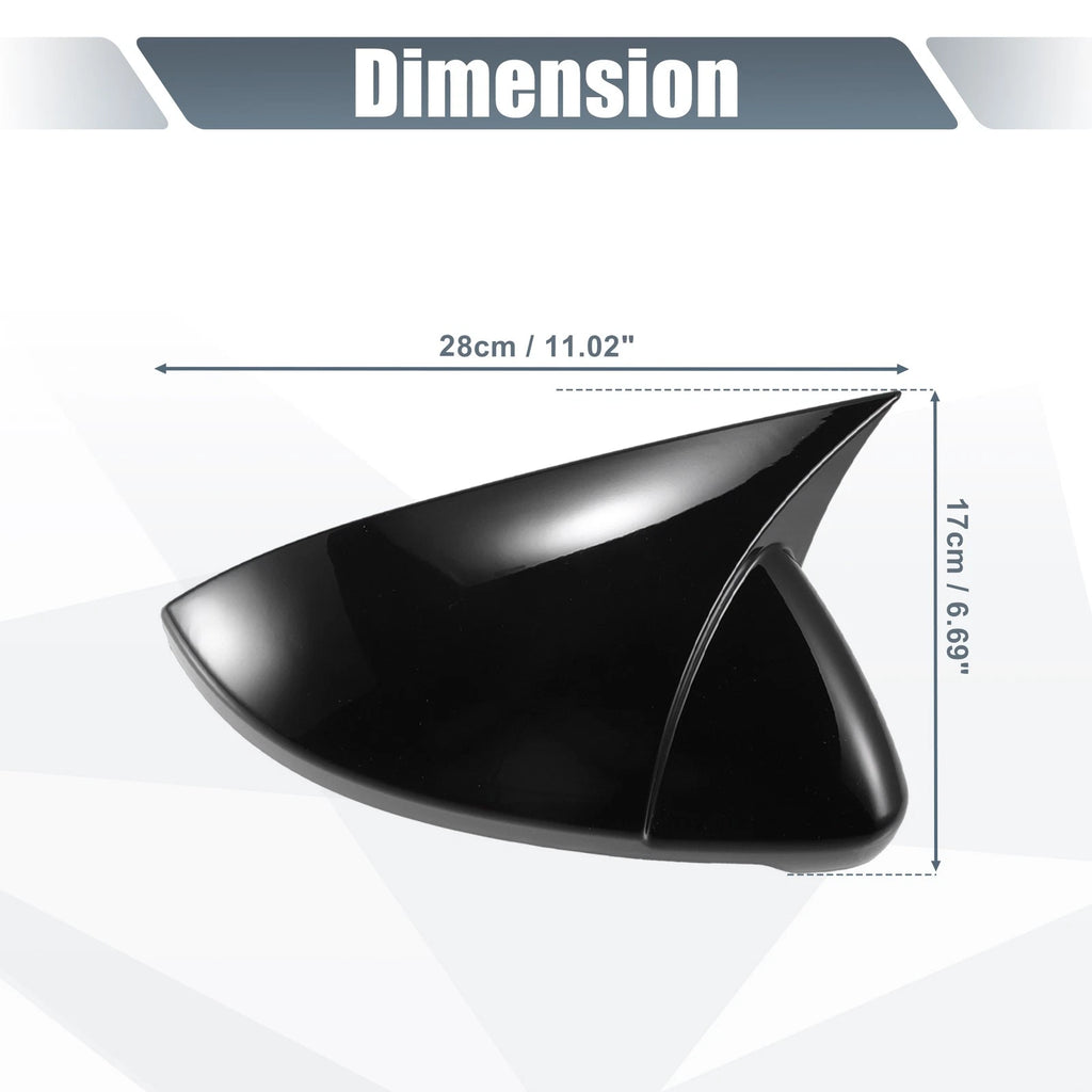 Pair Rearview Mirror Cover Overlay Gloss Black for Volkswagen Golf MK7 (2013–2020)