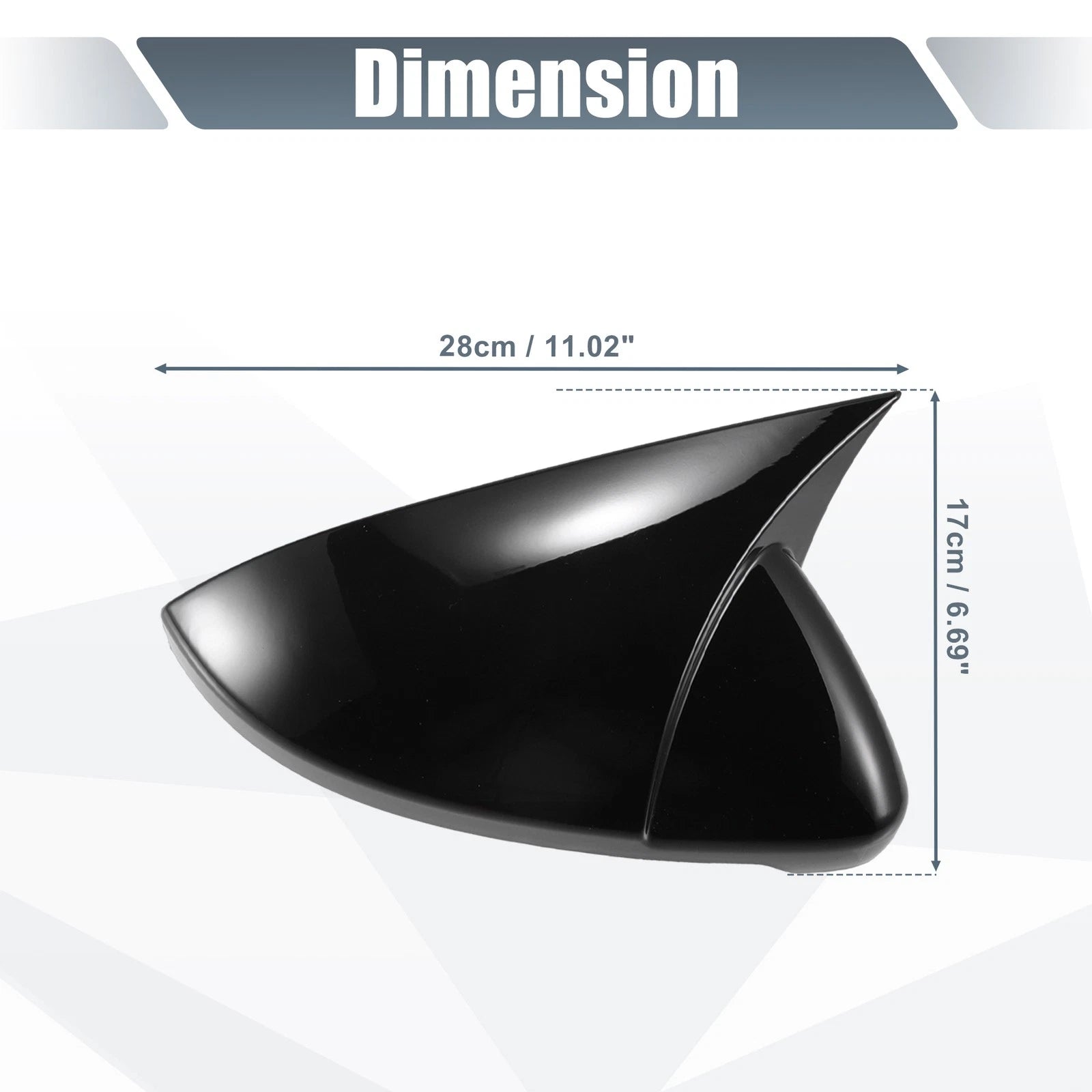 Pair Rearview Mirror Cover Overlay Gloss Black for Volkswagen Golf MK7 (2013–2020)
