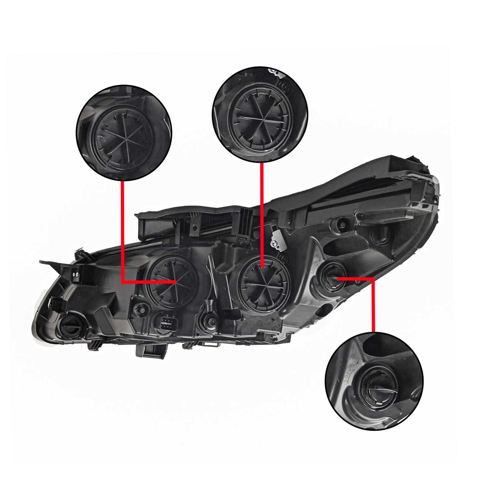 Headlight Assembly for Hyundai Sonata (2015-2017) Halogen Right Passenger