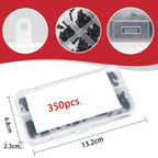 350pcs Black Screw Assortment M2 M2.5 M3 Flat Head Self Tapping