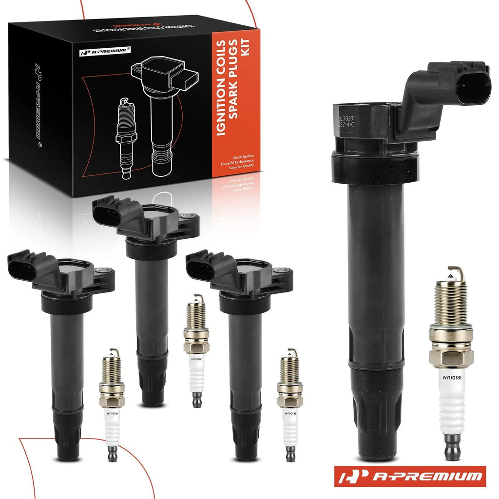 Set of 4 Ignition Coils & Spark Plugs for Chevy Spark 