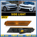 Set of 2 Front Bumper Side Marker Light Reflector Covers for Chevy Camaro (2010–2015)