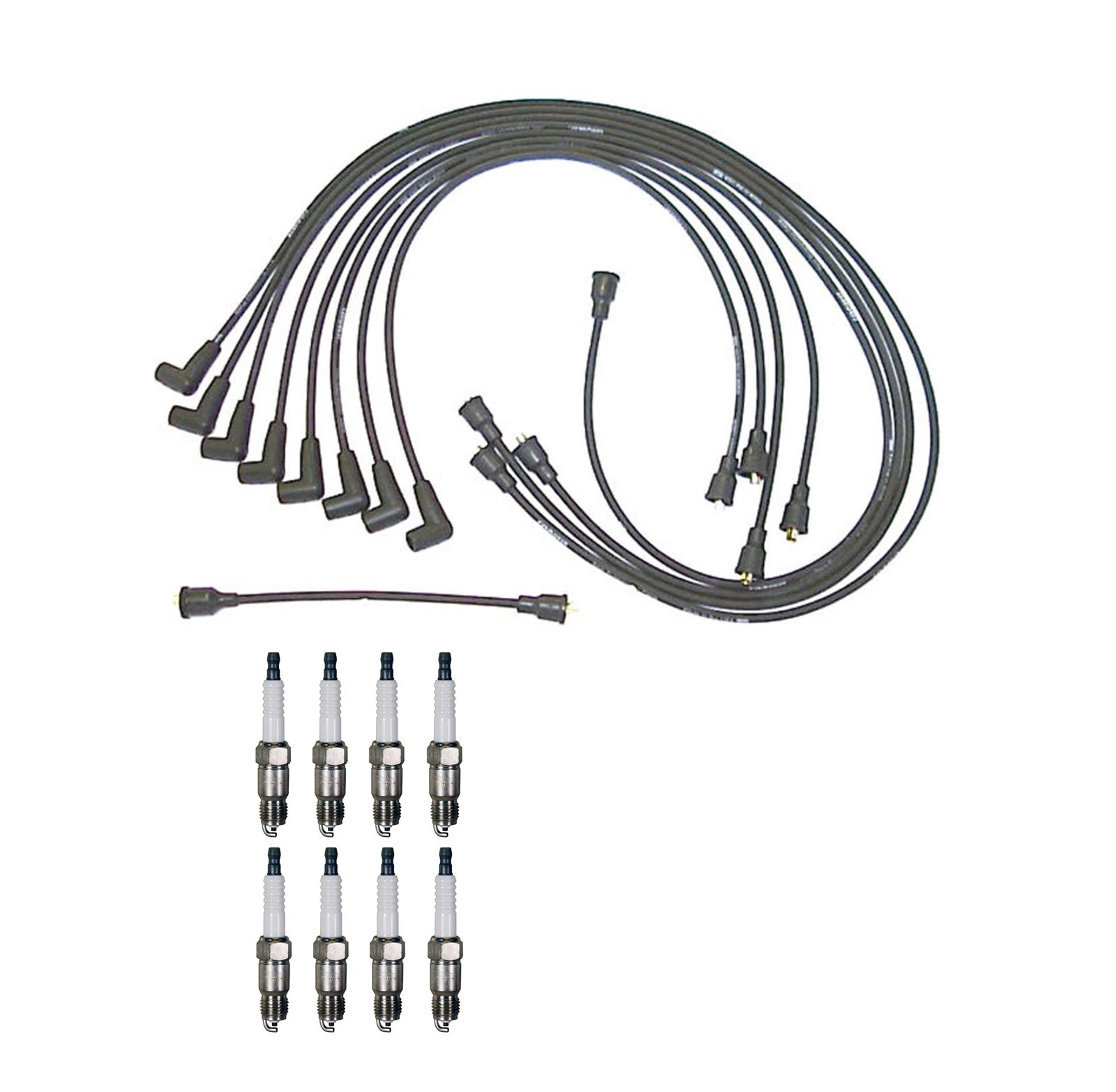 Denso Wire Set & 8 U-Groove Spark Plugs for Chevrolet GMC V8 (0.035)