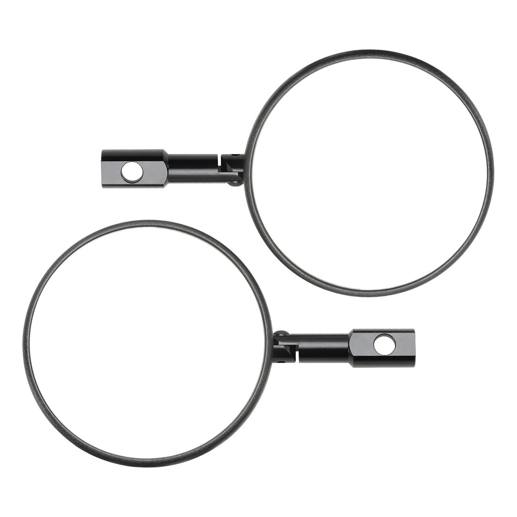 Pair of Black Round Handlebar Mirrors for Superbike Supermoto (M8 M10)