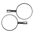 Pair of Black Round Handlebar Mirrors for Superbike Supermoto (M8 M10)