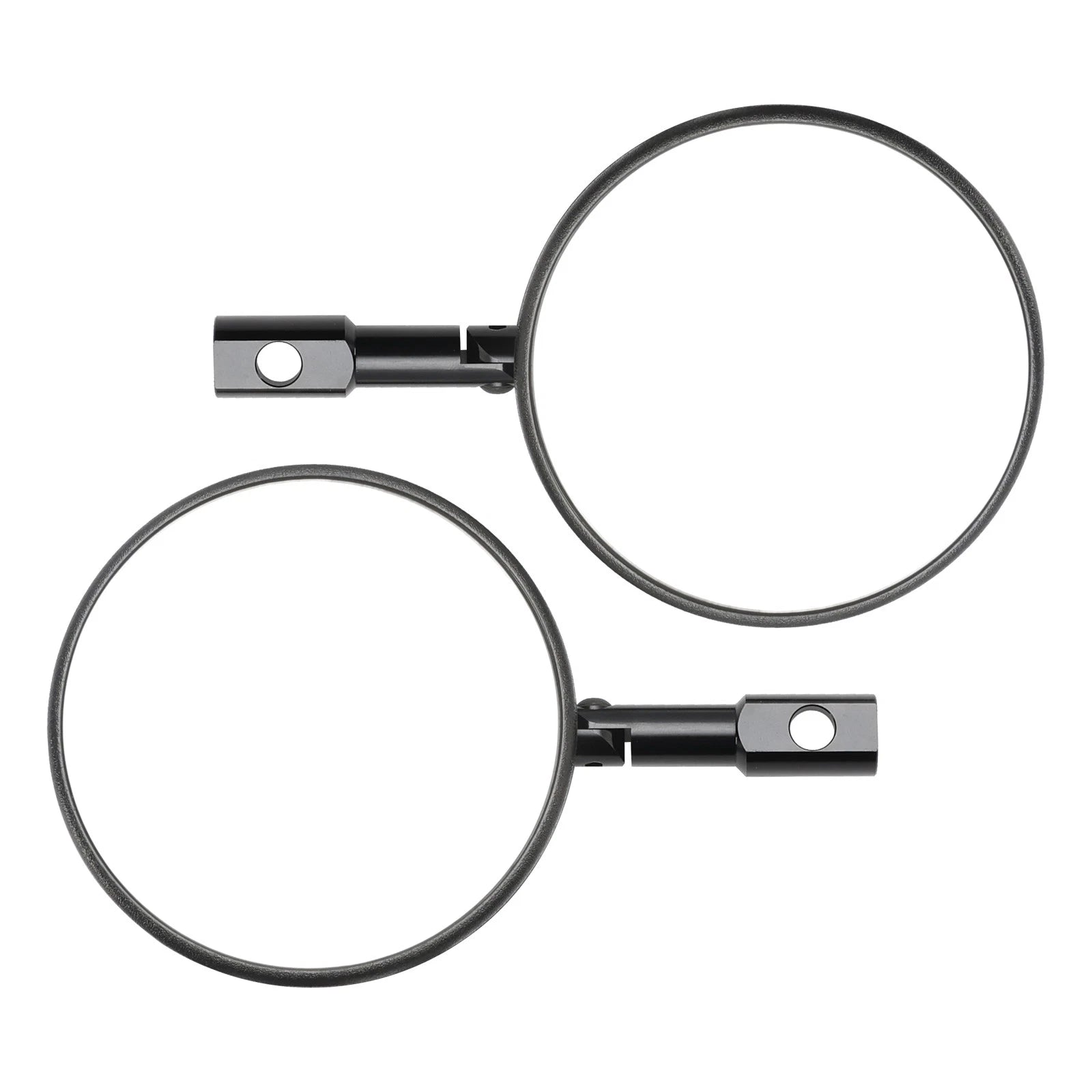 Pair of Black Round Handlebar Mirrors for Superbike Supermoto (M8 M10)