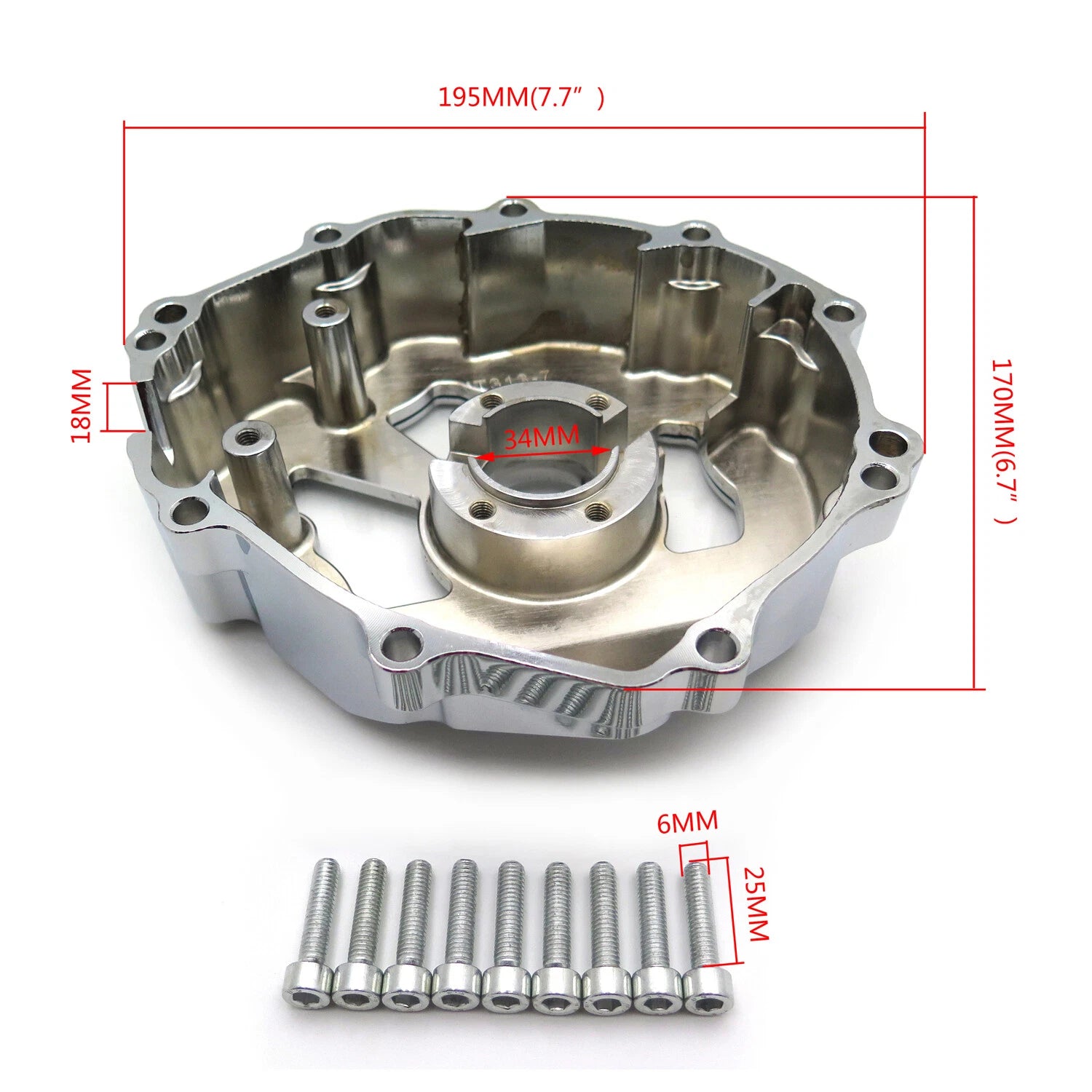 Chrome Left Engine Stator Cover for Honda CBR 1000RR (2008–2011)