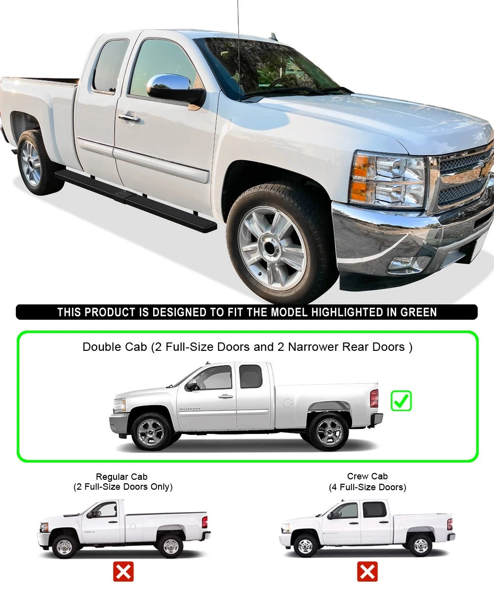 5-Inch Wheel to Wheel iBoard for Silverado Sierra Double Cab (1999-2013)