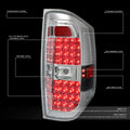 Pair LED Tail Brake Light Stop Lamp Chrome for Toyota Tundra (2014–2021)