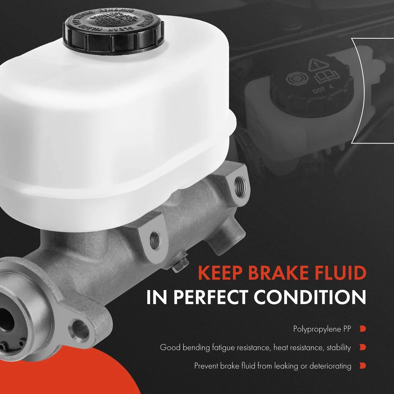 Brake Master Cylinder for Ford E-450 Super Duty (2003-2007) w/ Reservoir & Sensor