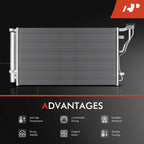 A/C Condenser with Receiver Drier for Hyundai Sonata (2011–2014) Kia Optima (2011–2014)