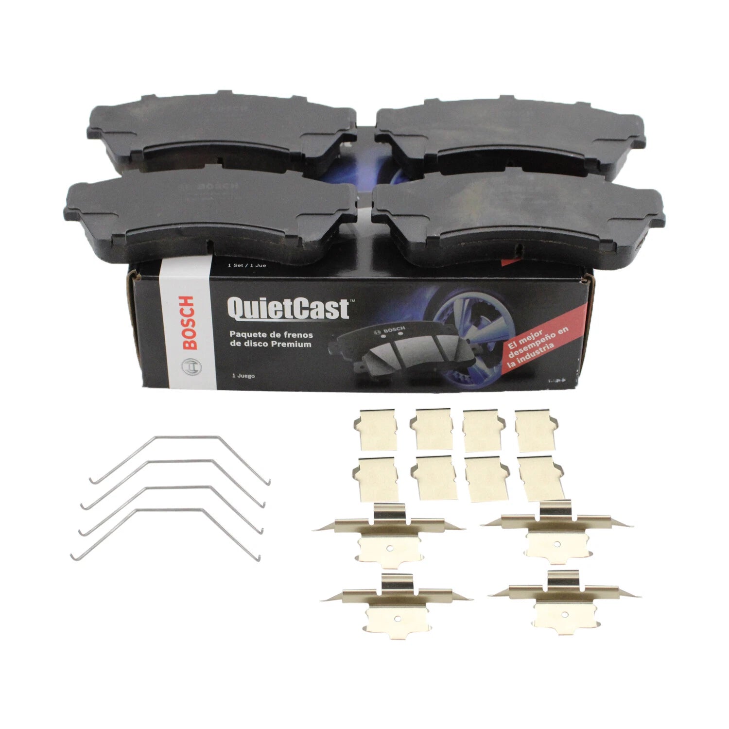 Set of 4 Bosch QuietCast Front Ceramic Brake Pads for Ford Fusion MKZ (2006–2012)