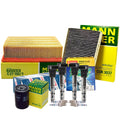 Set of 4 Iridium Power Spark Plugs for Audi (Mann, Bosch, Denso)