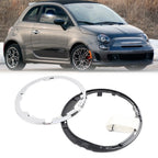 2X Gear Shift Knob Boot Gaiter Ring Kit for Fiat 500C (2007–2015)