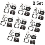 Set of 8 Carburetor Repair Rebuild Kits for ZAMA RB-100 STIHL HS45 FS55 FS38 BG45