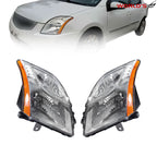 Set of 2 Halogen Headlights for Nissan Sentra (2010–2012) Chrome