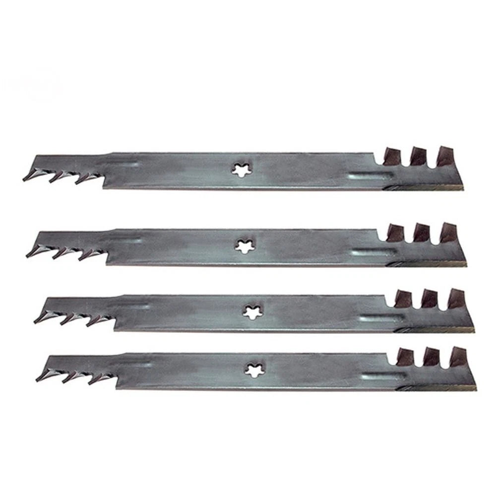Set of 4 Toothed Mulching Blades for Craftsman Husqvarna 42" Deck
