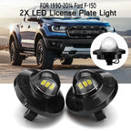White LED License Plate Light Lamp Assembly for Ford F-150 (1990–2014)