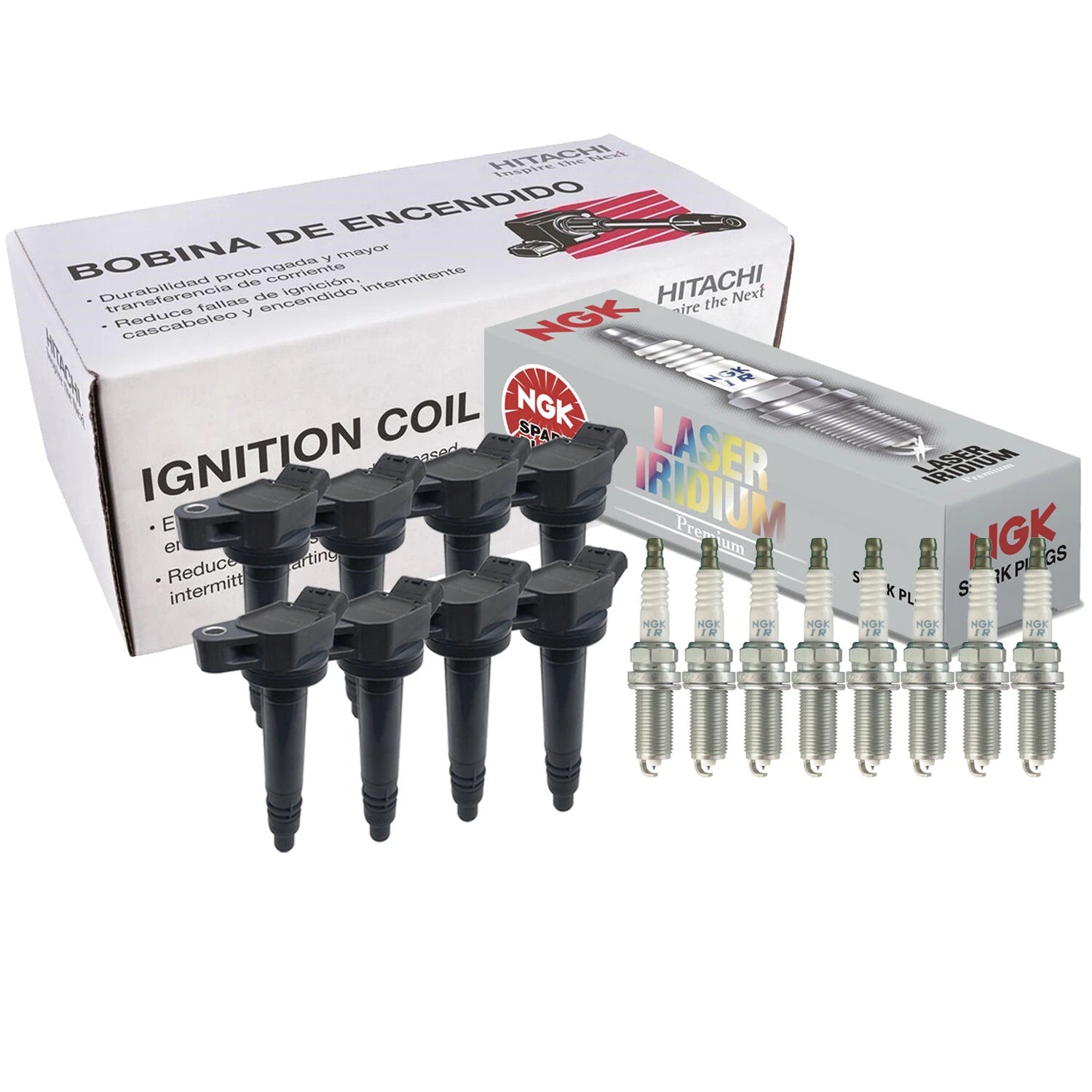 Set of 8 Ignition Coils & 8 NGK Laser Iridium Spark Plugs for Lexus Toyota