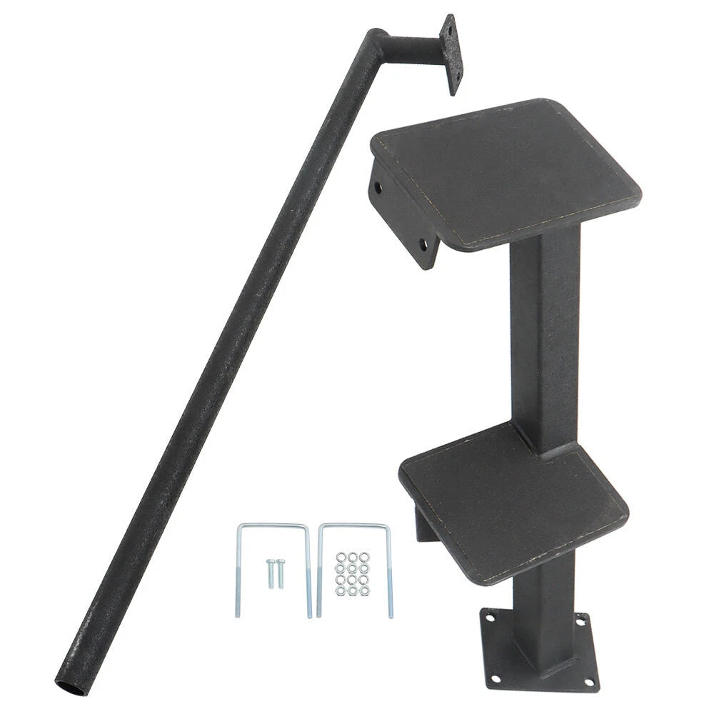 Dual Step Boat Trailer Steps with Handle for Tongue