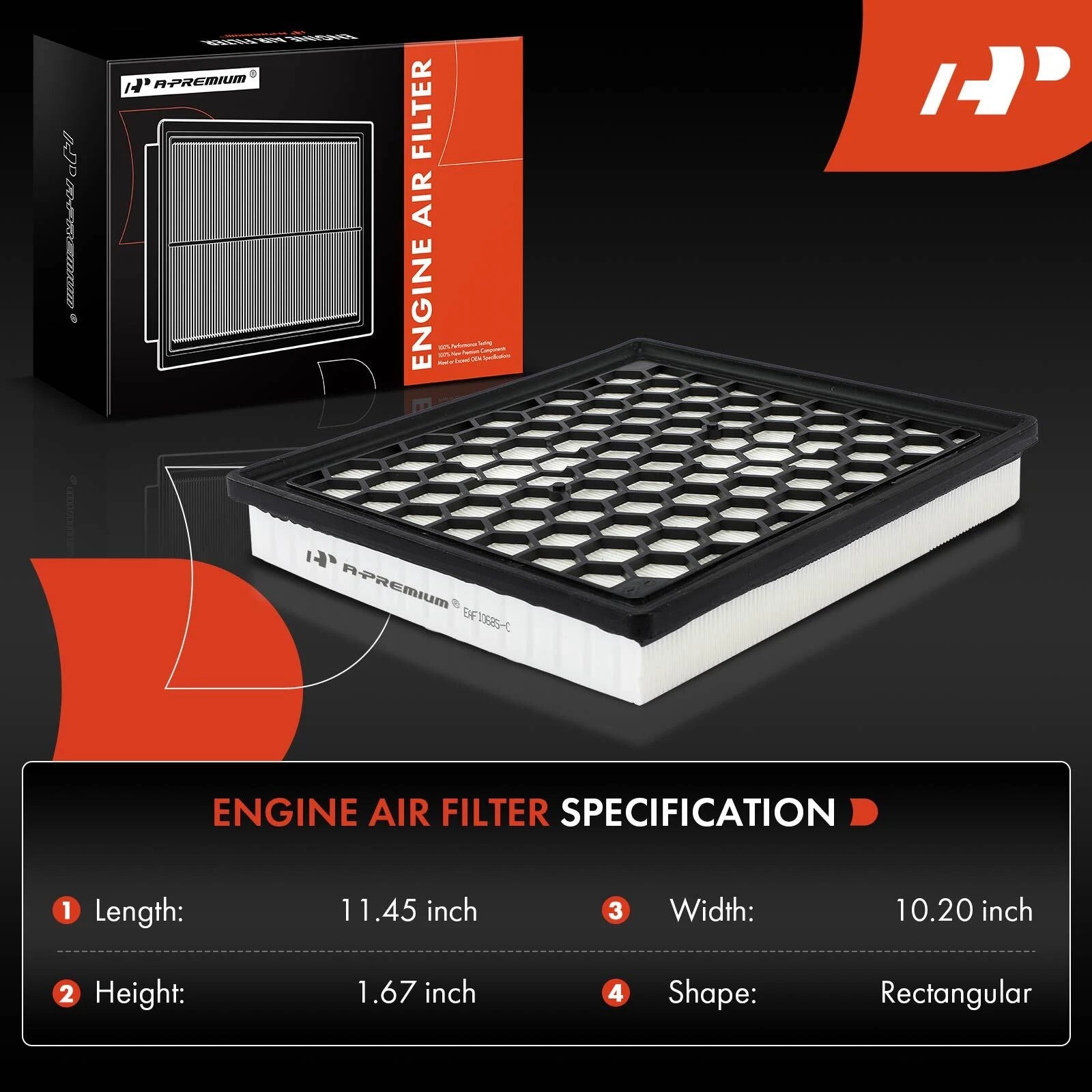 2X Engine Air Filter for Chevrolet Malibu Impala Buick LaCrosse Regal (2010–2020)