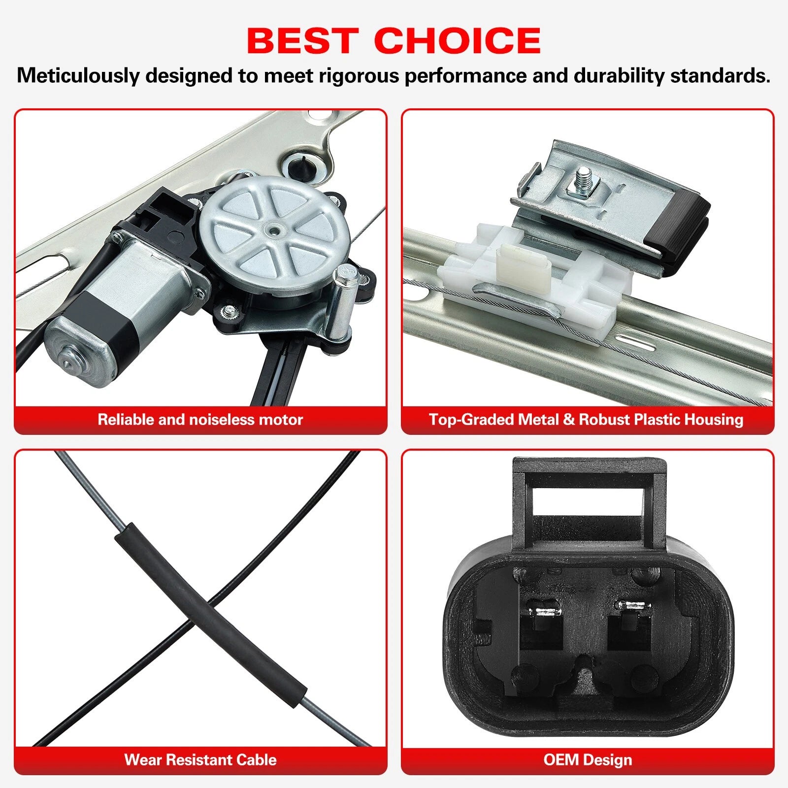 Front Left Window Regulator Assembly for Chevy Cruze (2012–2015)
