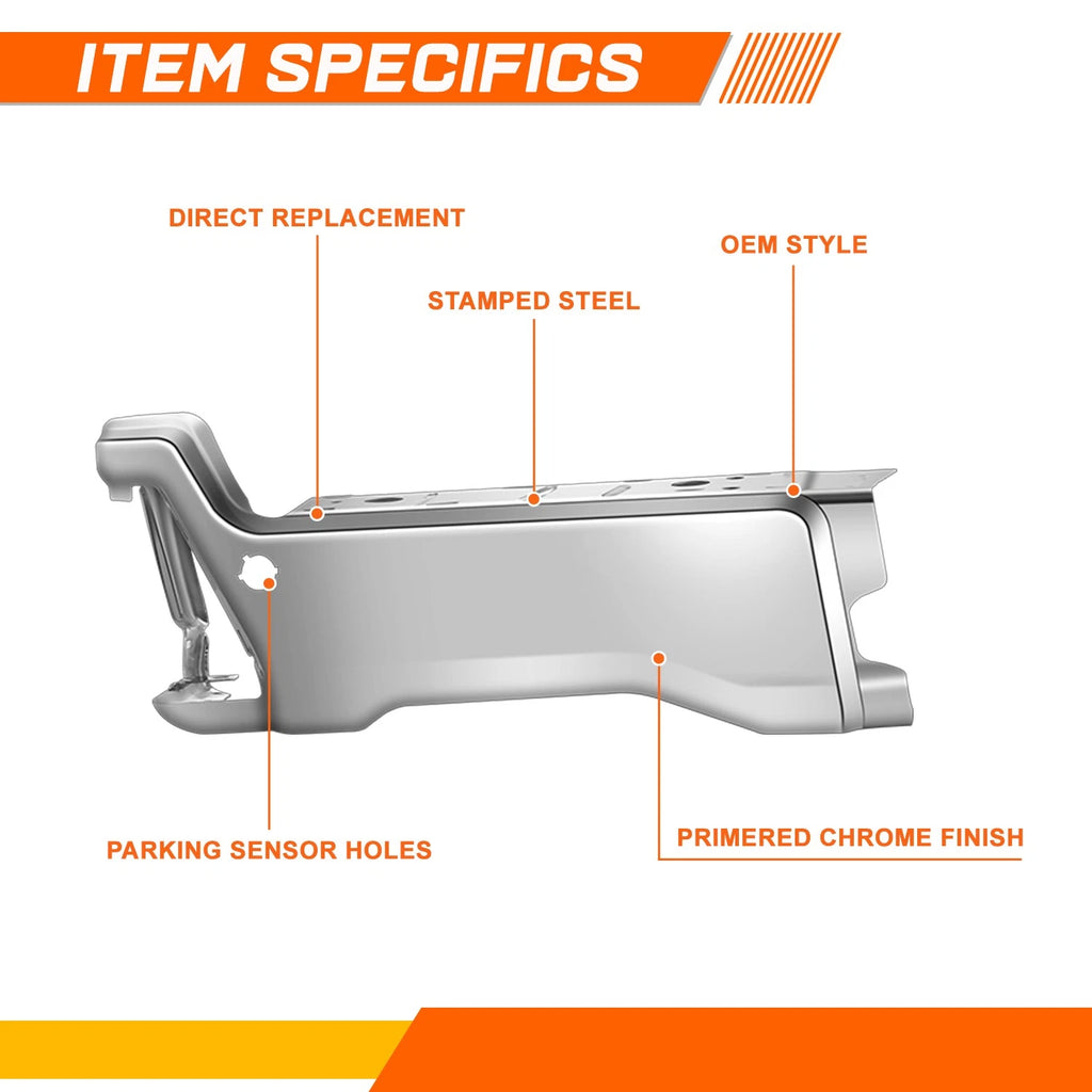 Set of 2 Rear Left Side Bumper End Caps for Ford F250-F450 SD (2023–2025)